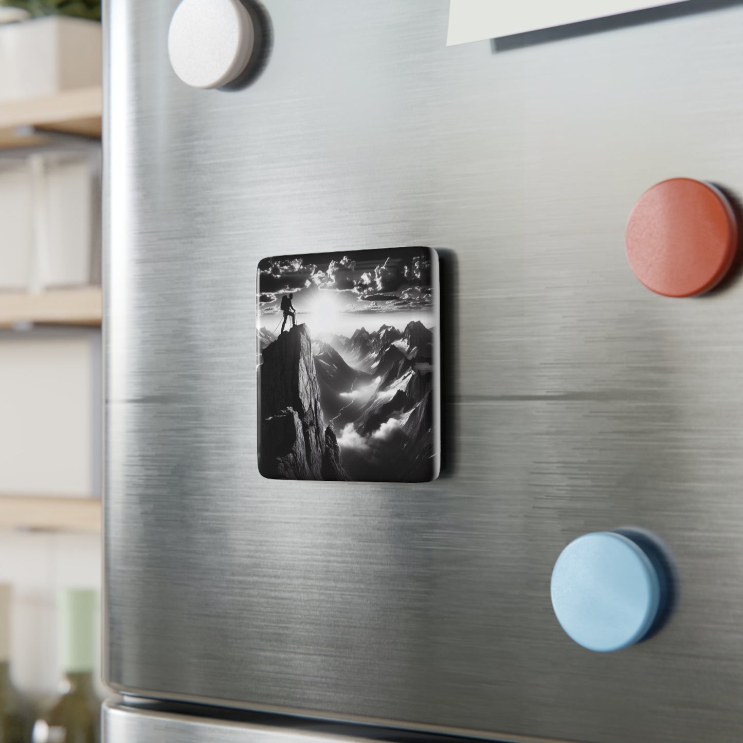 Mountain Climber Summit Magnet
