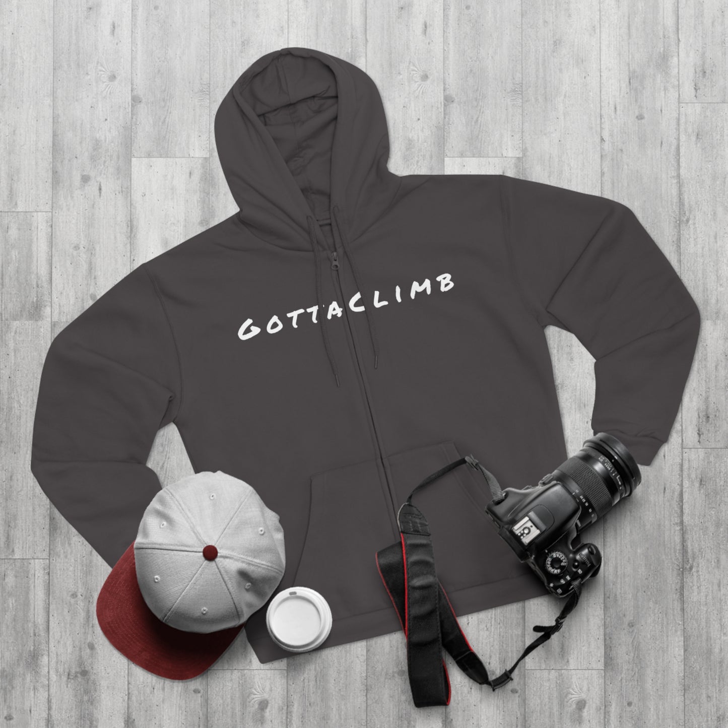 GottaClimb Hooded Gym Zip Sweatshirt