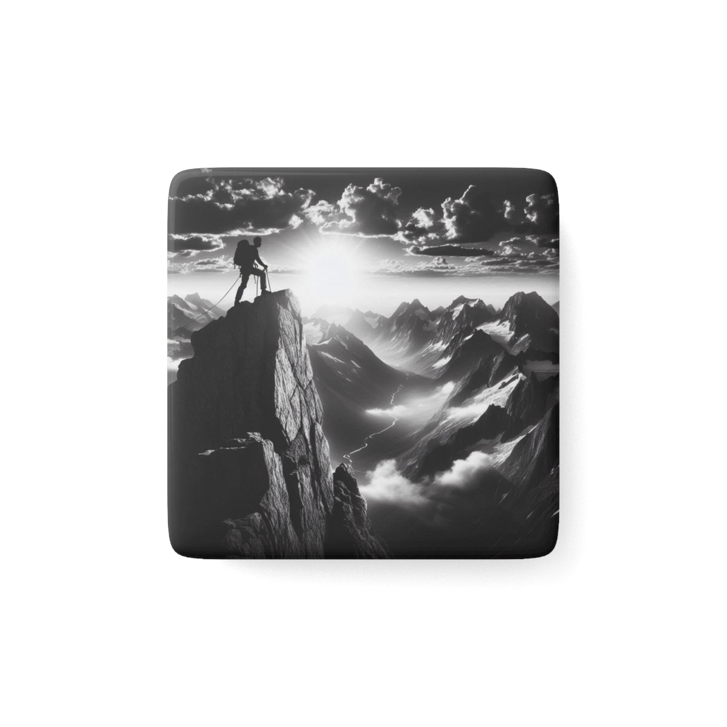 Mountain Climber Summit Magnet