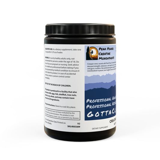 Peak Power Creatine Monohydrate GottaClimb Supplement (300g, 10.58oz)