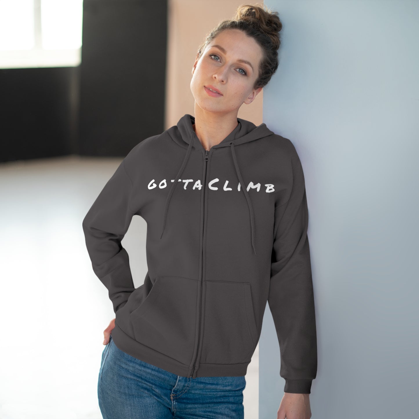 GottaClimb Hooded Gym Zip Sweatshirt