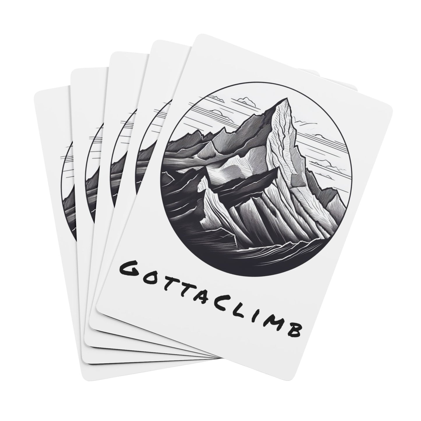 Adventure-Themed Poker Playing Cards – Gotta Climb Design