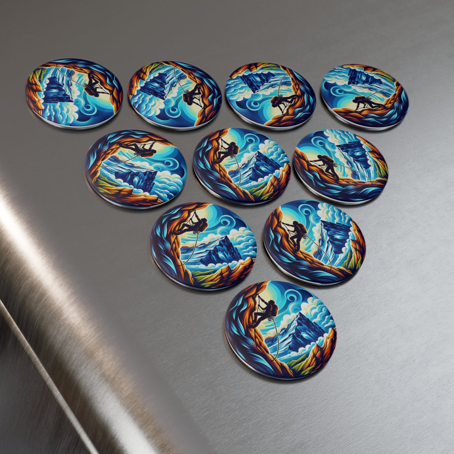 Artist Climbing Button Magnet