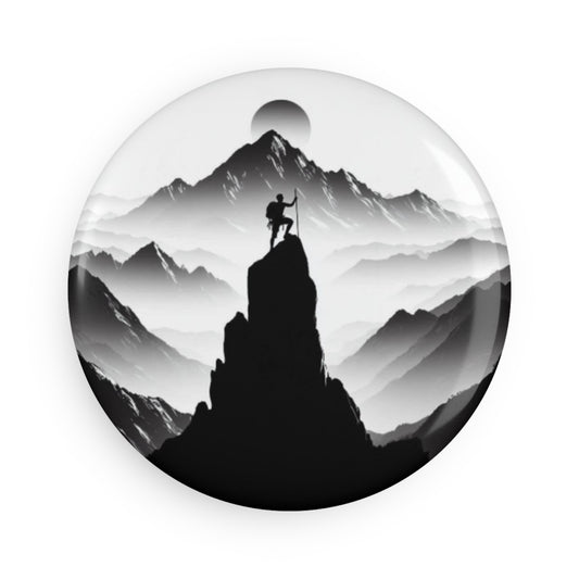 Mountain Adventure Inspiration Button Magnet