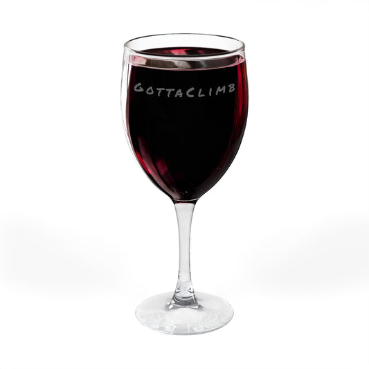 GottaClimb Engraved Wine Glass — 10.5oz