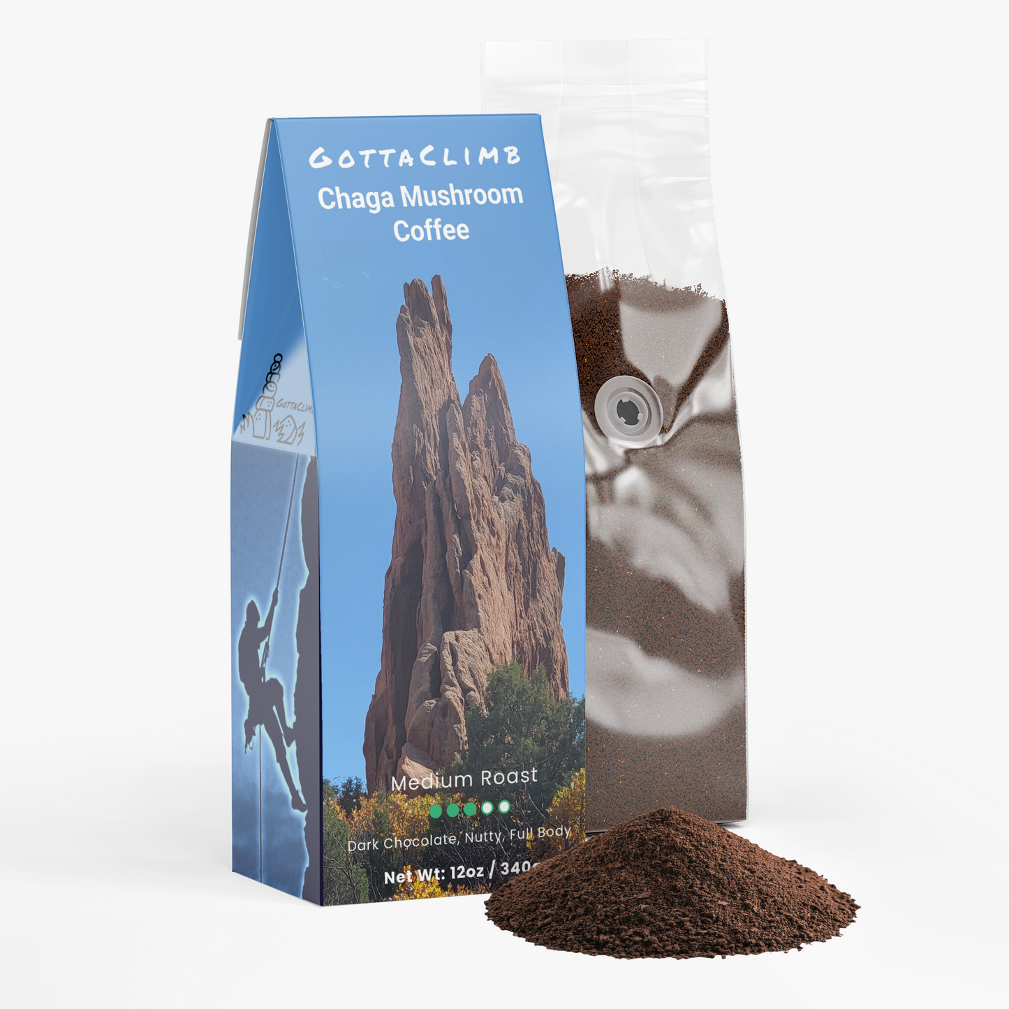 GottaClimb Chaga Mushroom Coffee (Medium Roast)