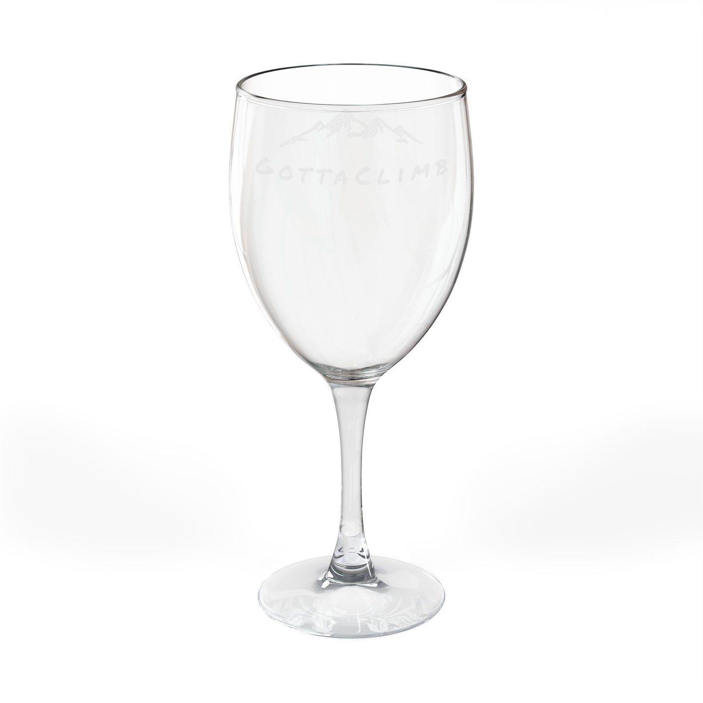 GottaClimb Engraved Wine Glass — 10.5oz