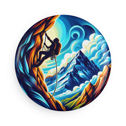 Artist Climbing Button Magnet
