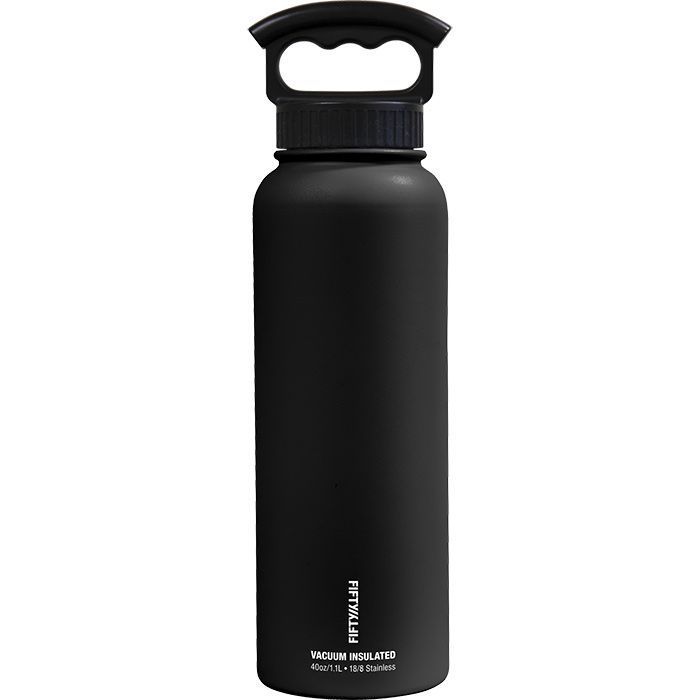Fifty/Fifty Vacuum Insulated Bottle W/Three FInger Cap 40oz