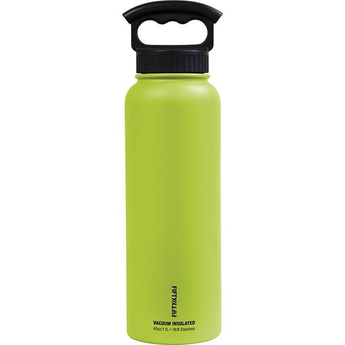 Fifty/Fifty Vacuum Insulated Bottle W/Three FInger Cap 40oz