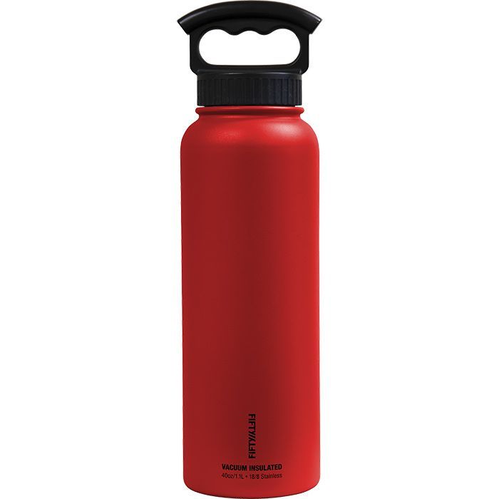 Fifty/Fifty Vacuum Insulated Bottle W/Three FInger Cap 40oz