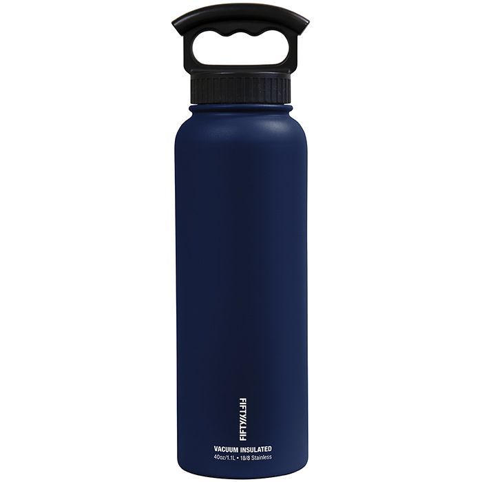 Fifty/Fifty Vacuum Insulated Bottle W/Three FInger Cap 40oz