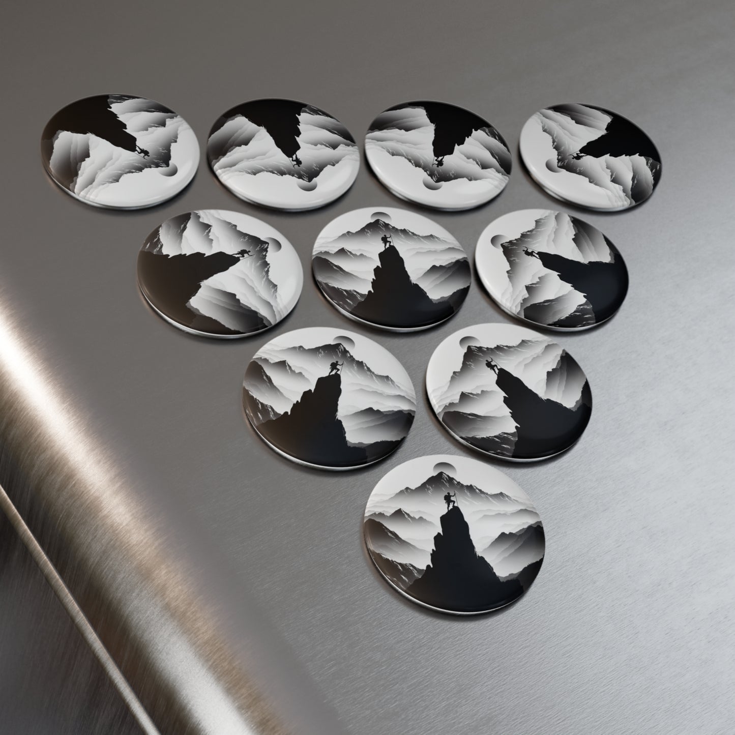 Mountain Adventure Inspiration Button Magnet