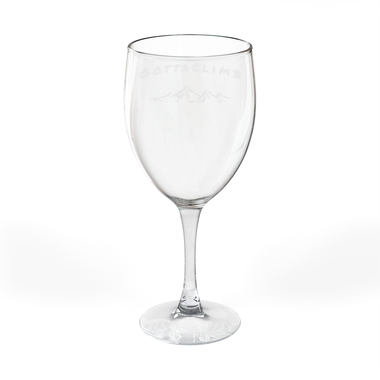 GottaClimb Engraved Wine Glass — 10.5oz