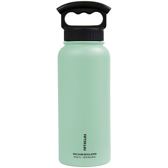 Fifty/Fifty Vacuum Insulated Bottle W/Three Finger Cap 34oz
