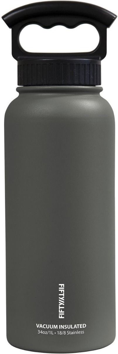 Fifty/Fifty Vacuum Insulated Bottle W/Three Finger Cap 34oz
