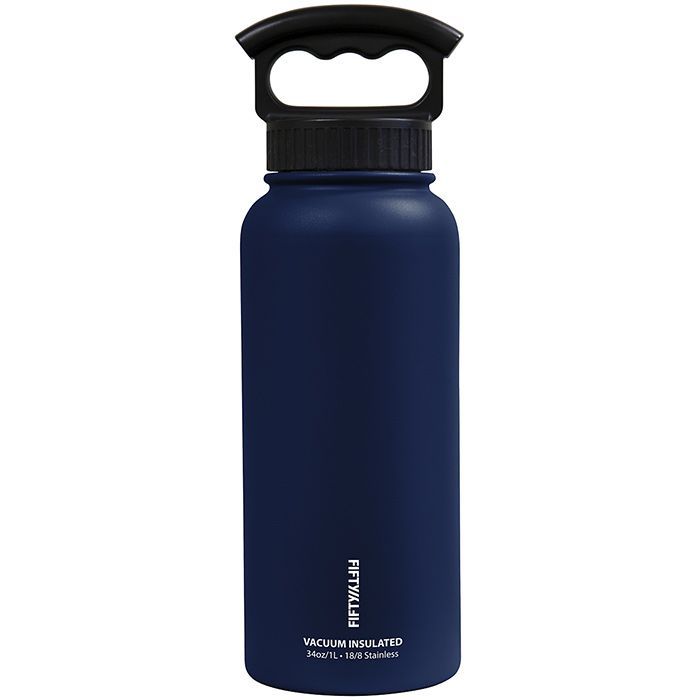 Fifty/Fifty Vacuum Insulated Bottle W/Three Finger Cap 34oz