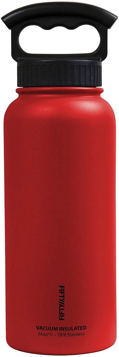 Fifty/Fifty Vacuum Insulated Bottle W/Three Finger Cap 34oz